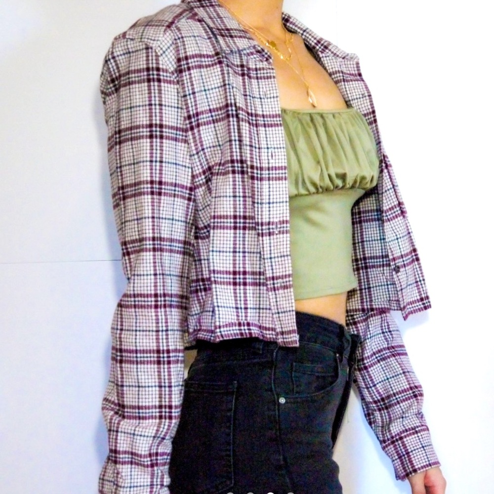 Pacsun cropped flannel